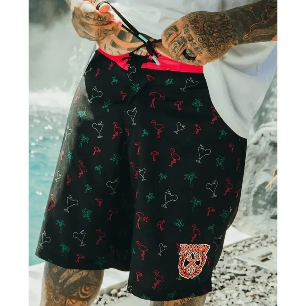 Dixxon Board Shorts Mens 42 (42x10 ACTUAL) Maritini‎ Bay Unlined Swim Beach